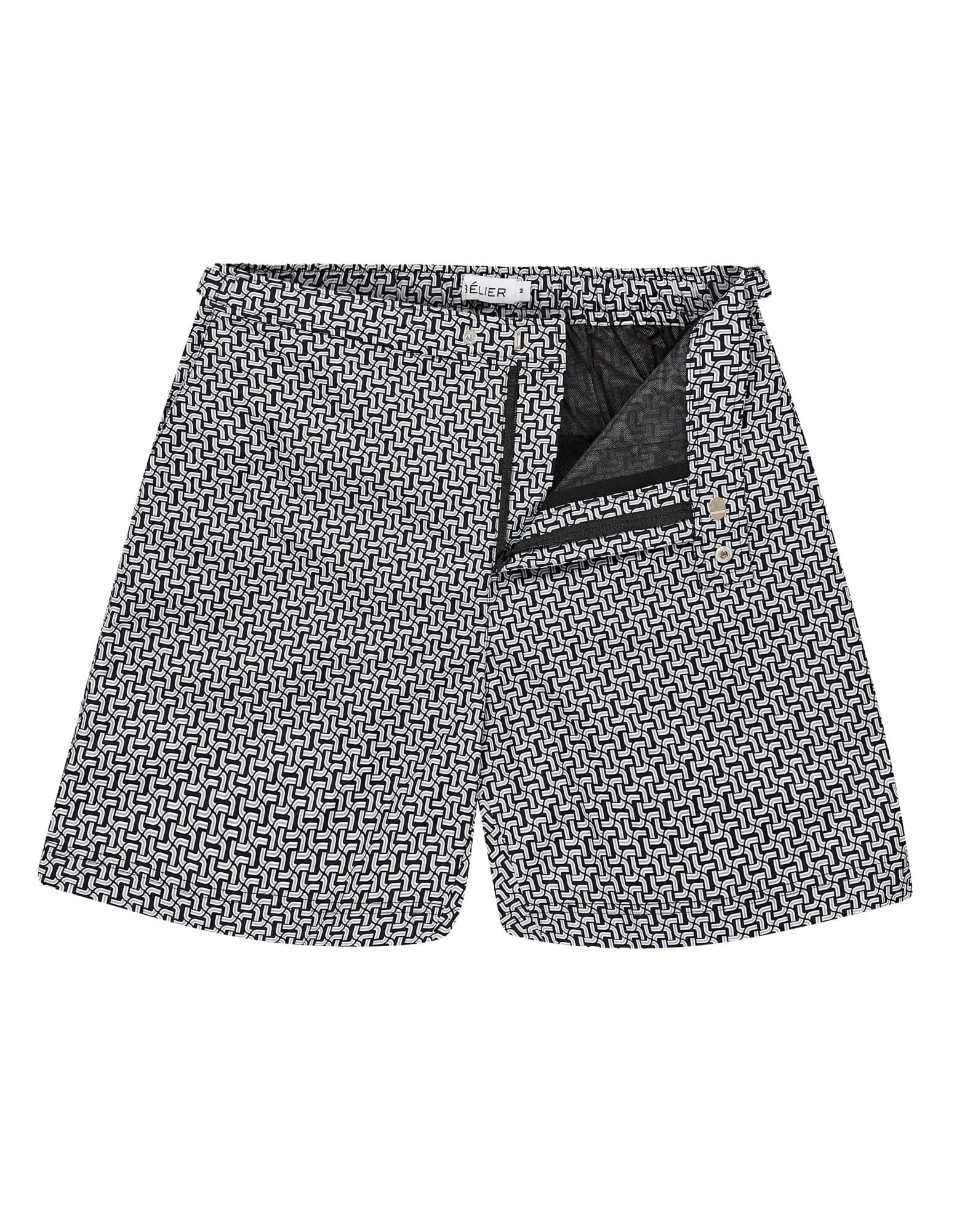 Black Chain Print Swimshort - Image 5