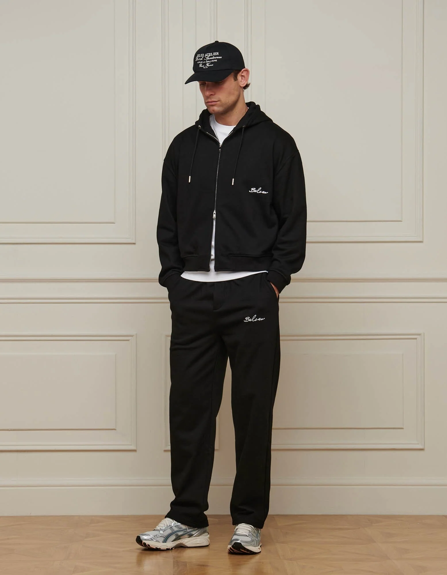 Black Logo Zip Through Hoodie - Image 6