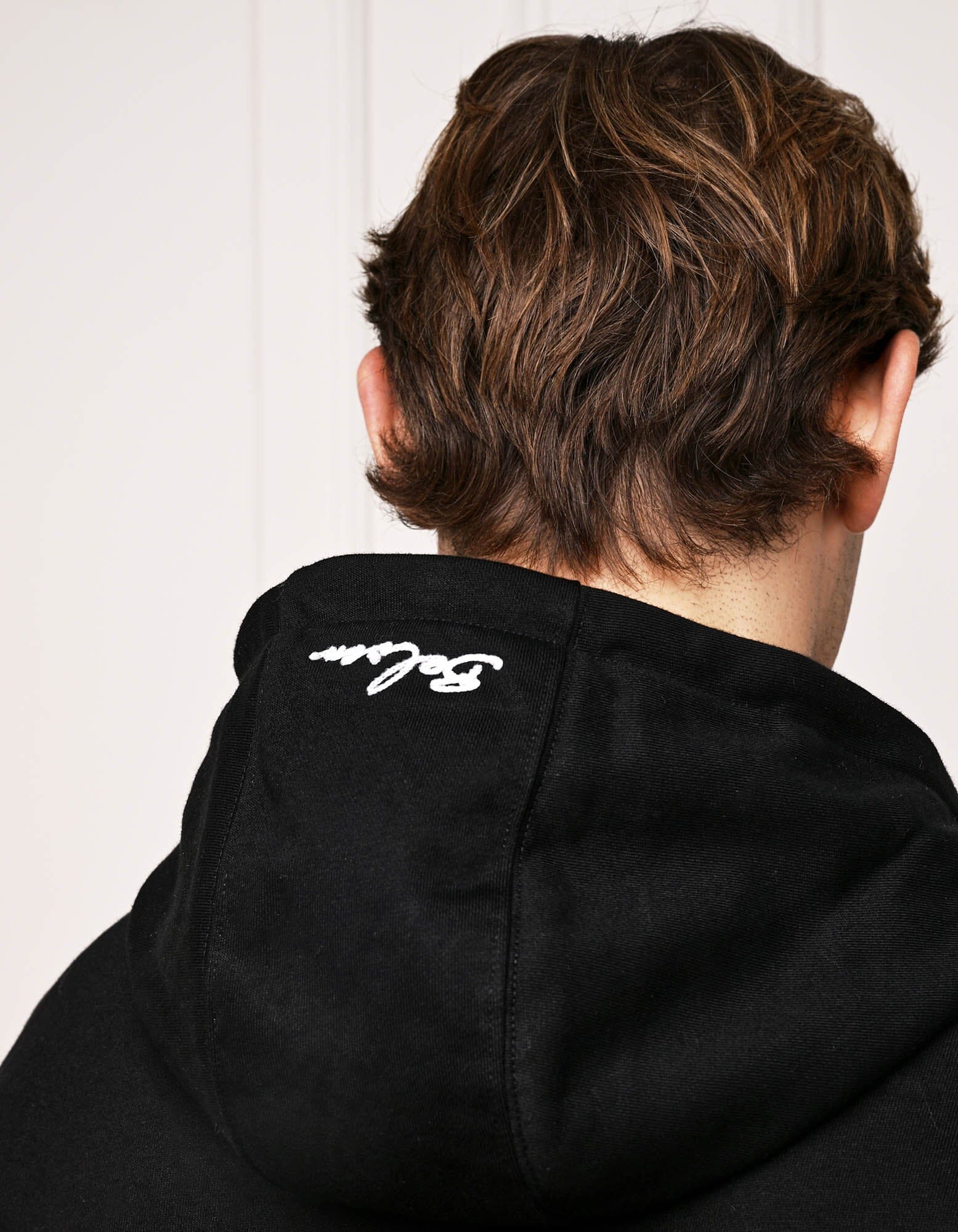 Black Logo Zip Through Hoodie - Image 8
