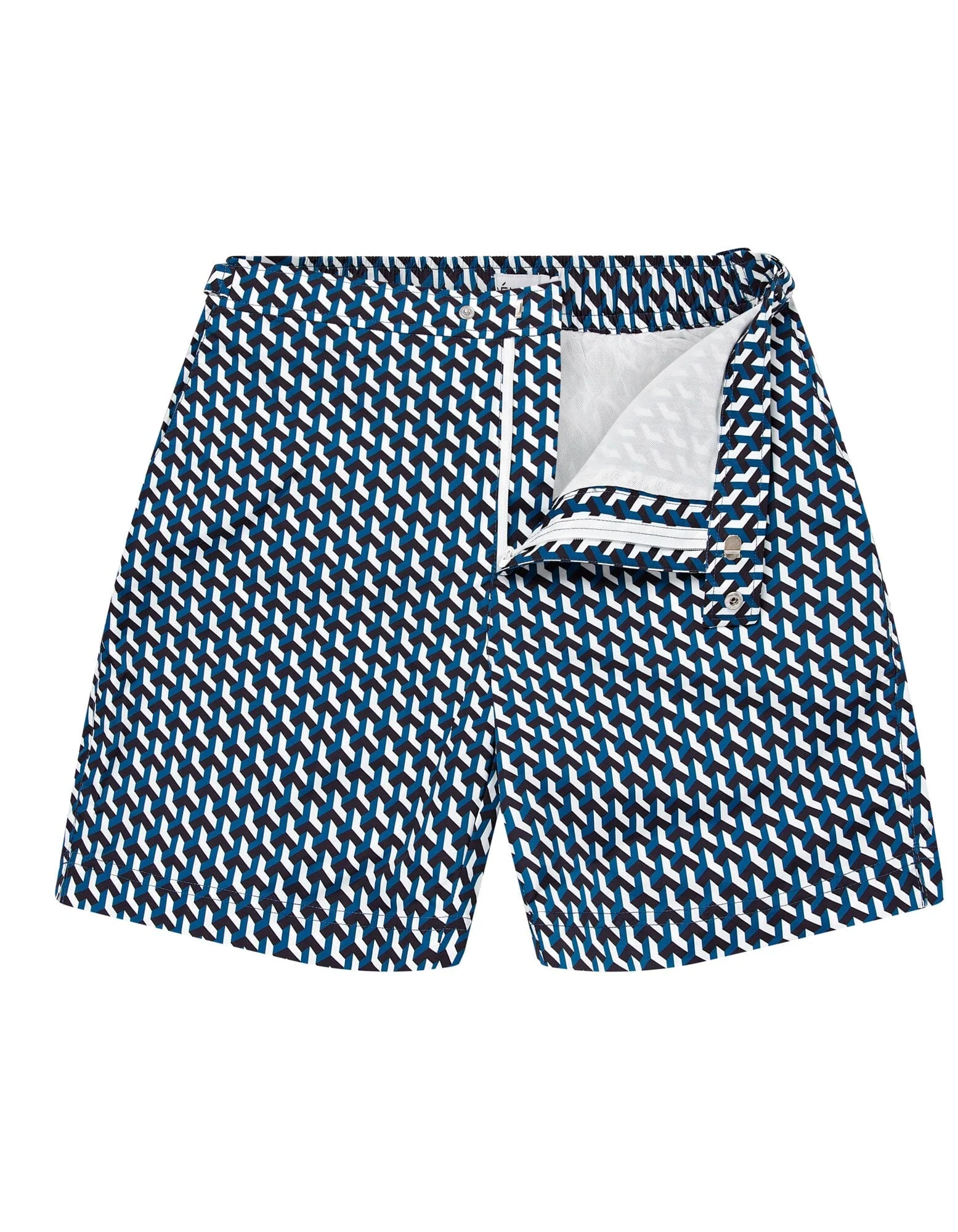 Blue Illusion Print Swimshort - Image 5