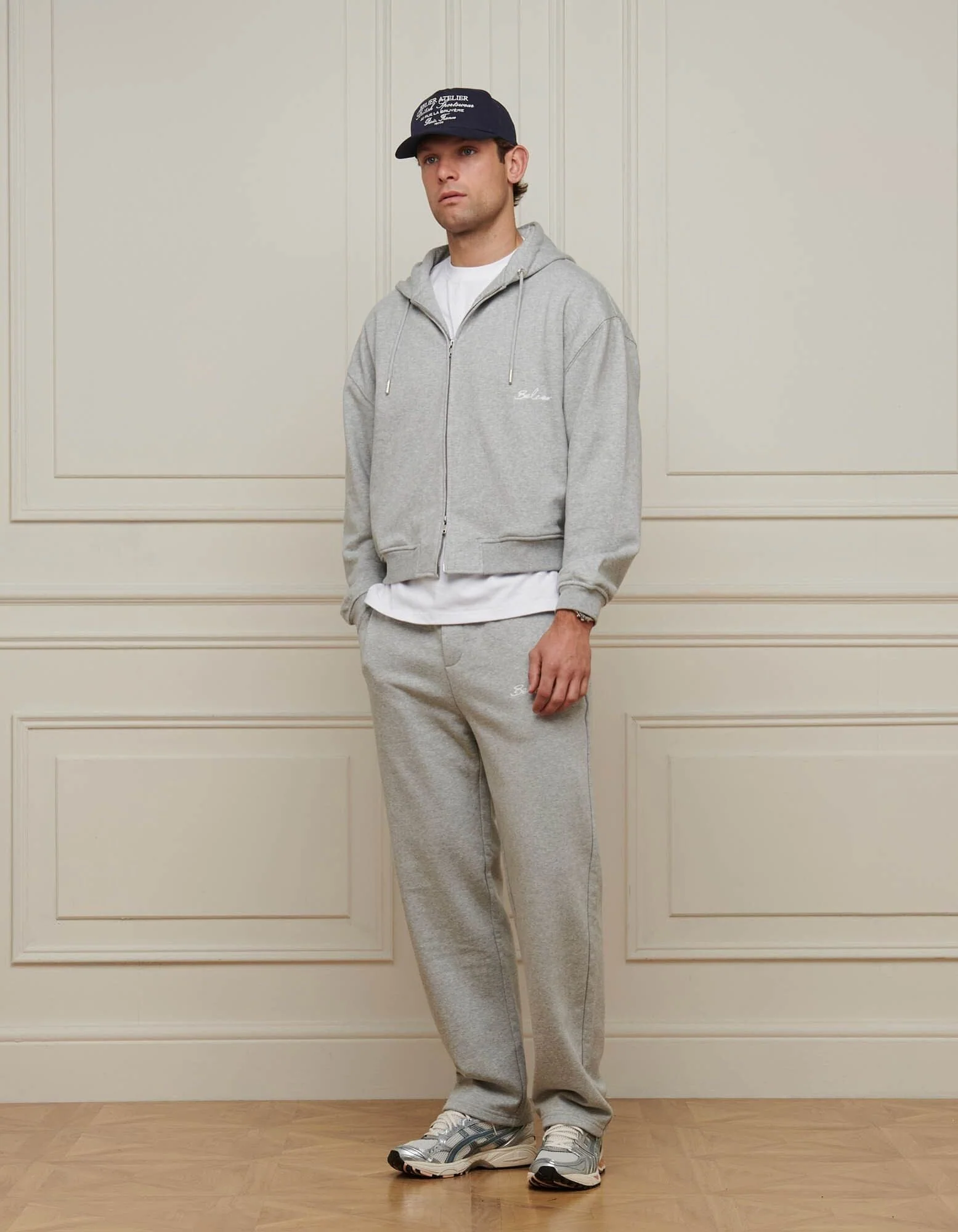 Grey Marl Logo Jogger - Image 3