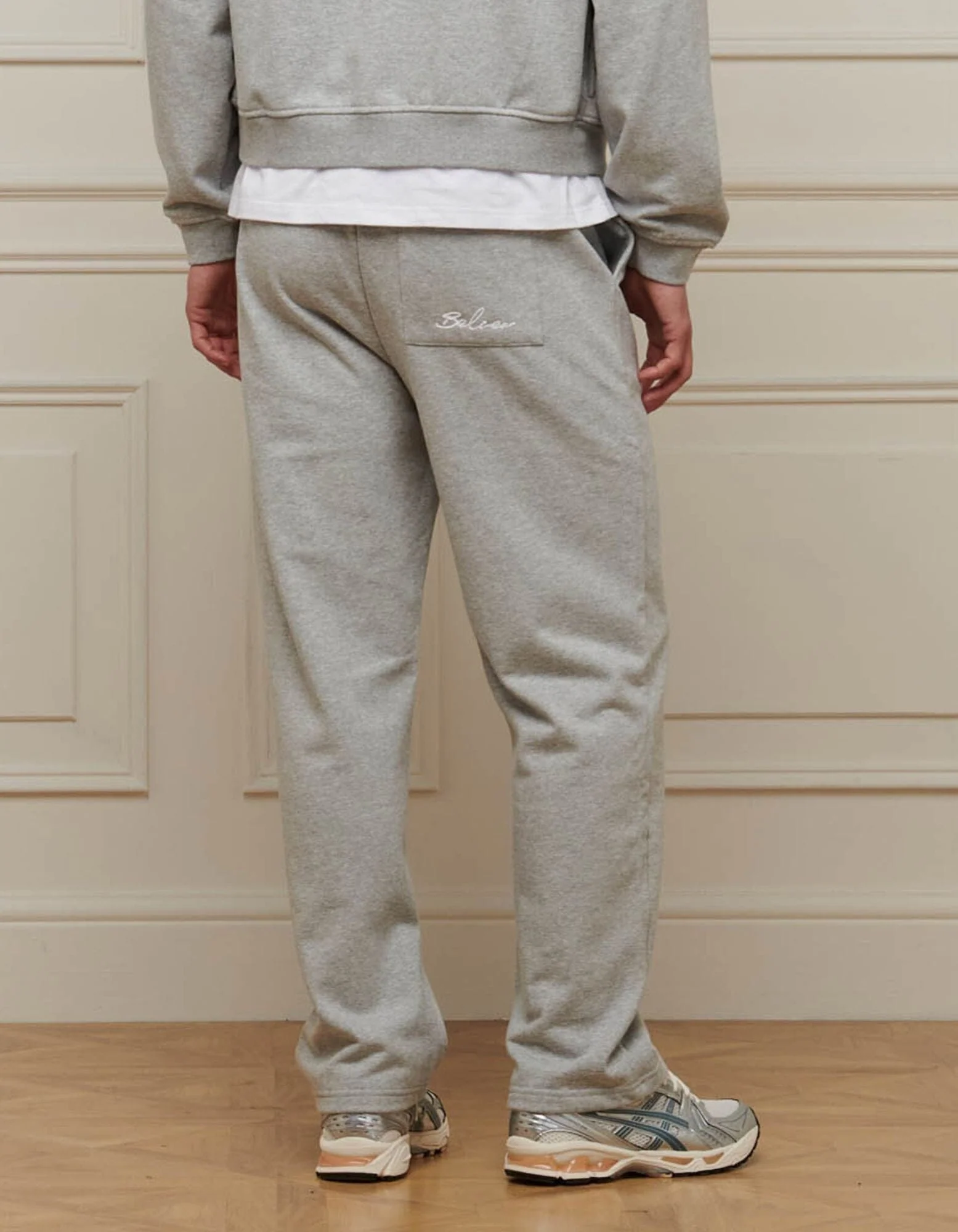 Grey Marl Logo Jogger - Image 5