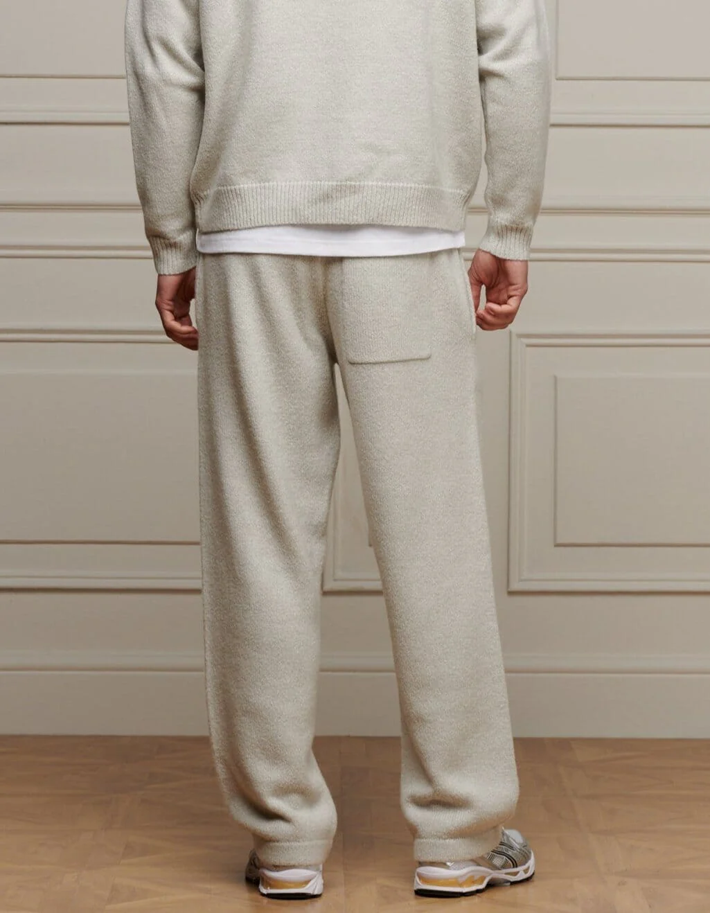 Grey Marl Mohair Knit Jogger - Image 3