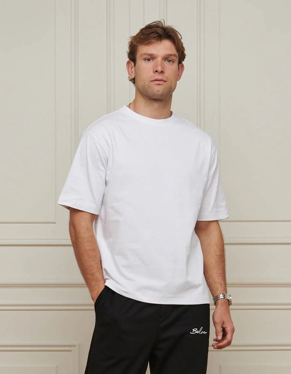 White Embroidered Logo T-shirt - Image 3