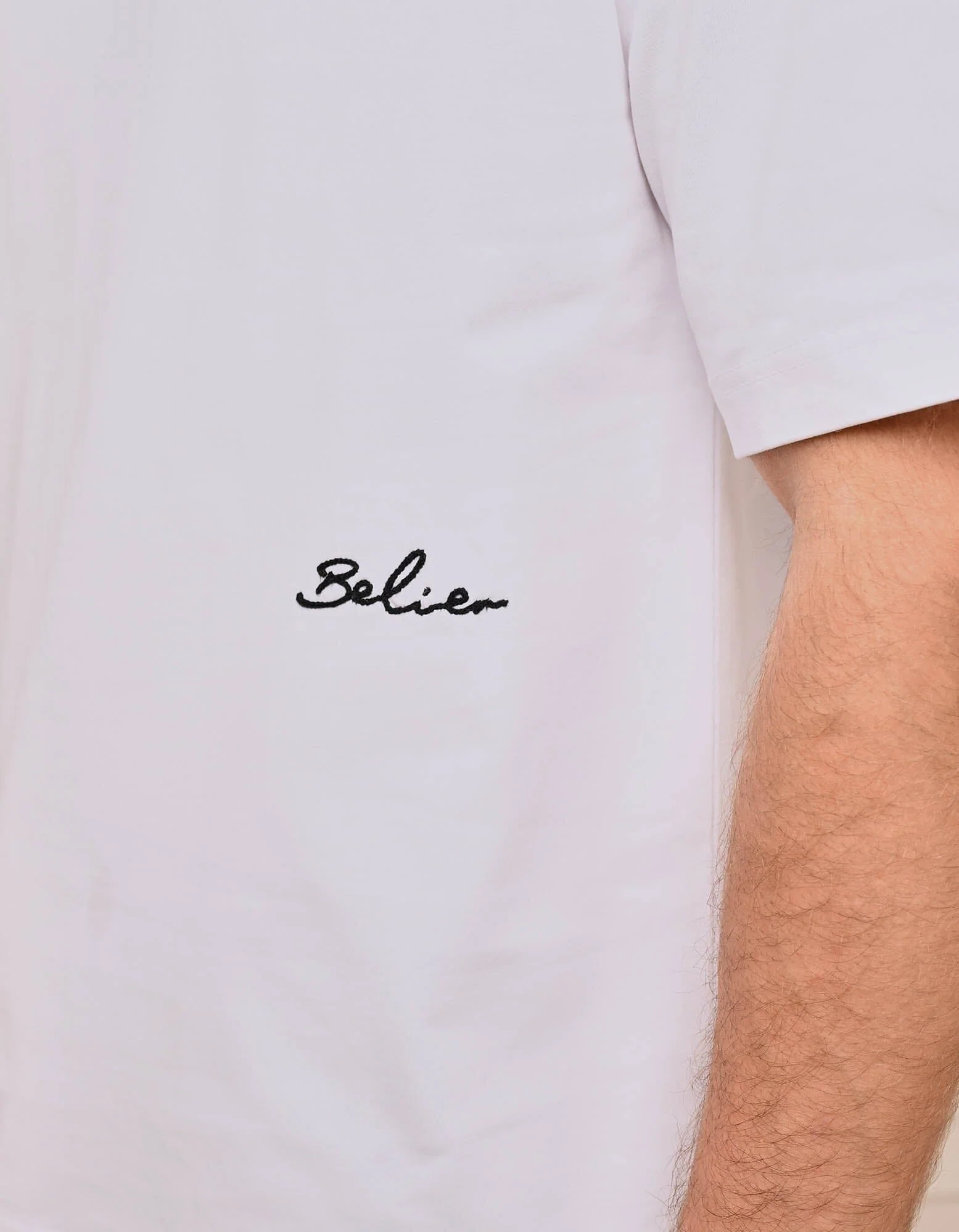 White Embroidered Logo T-shirt - Image 4